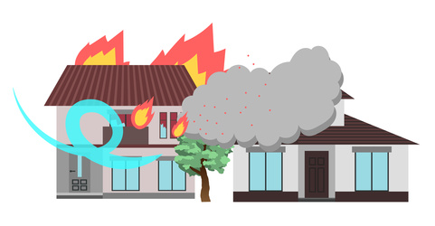 火災保険はもらい火など不可抗力の火災も対象